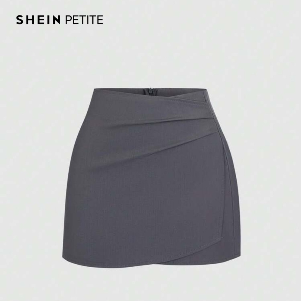 SHEIN Petite Gray Mini Skirt